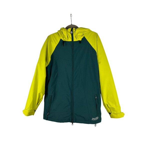 Volcom Industrial Mens S Thermonite 10,000MM Let It Storm Dark Green Snow Jacket - Picture 7 of 16